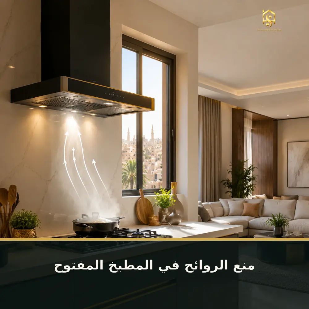 شفاط وتهوية لمنع الروائح في المطبخ المفتوح